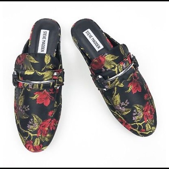 Steve Madden Kera Mule Floral Black - Picture 2 of 2